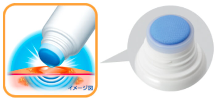 的確に製剤を届ける「スポンジヘッド」採用!